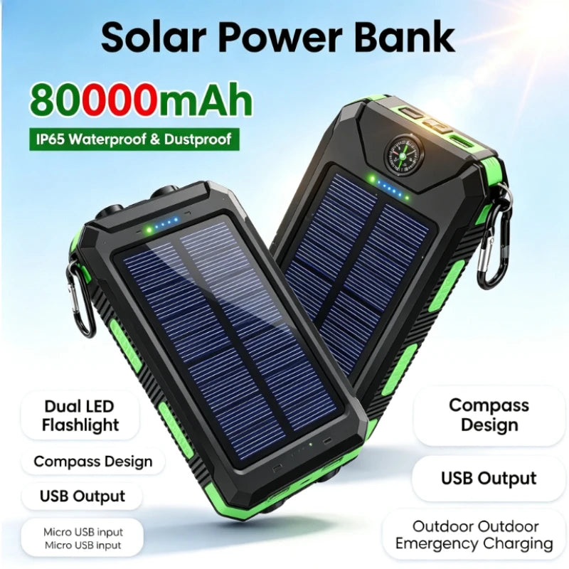 SolarMax – Batería portátil solar de 80000mAh